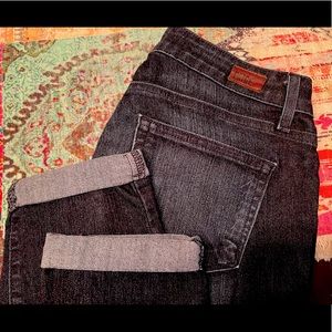 PAIGE Kylie Crop Mid-Rise Medium Wash Denim-Size 26